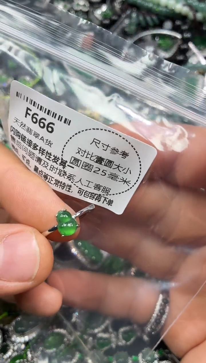 颈饰未镶嵌翡翠F666戒指