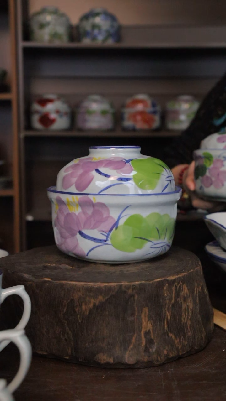 【闪购商品】椿野6.5寸锤纹炖盅（紫荷）C160