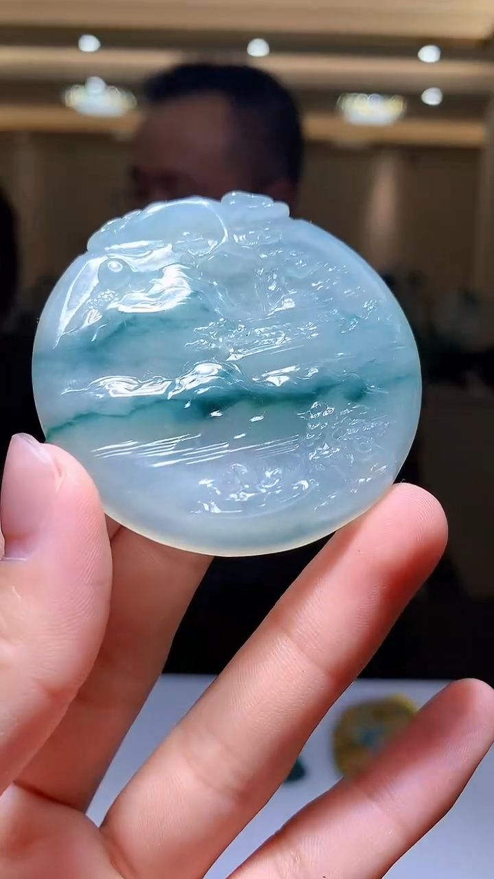 【闪购商品】定制翡翠未镶嵌1089hm-毛货挂件43