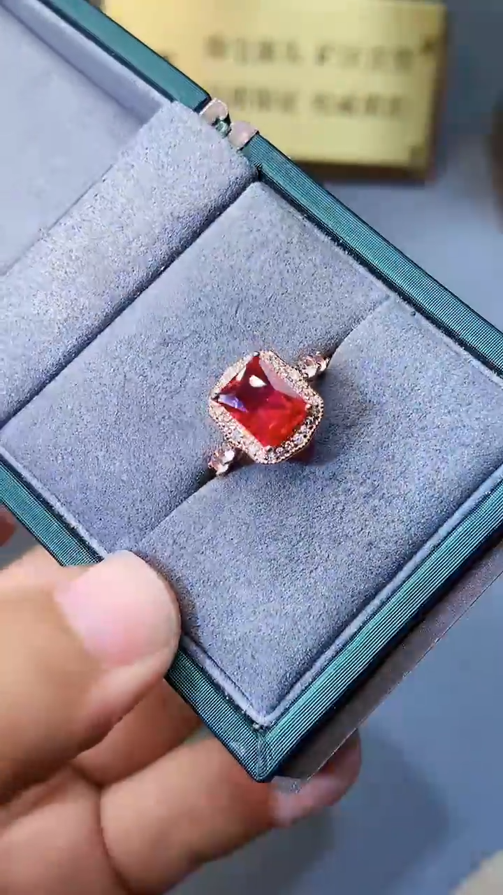 【闪购商品】红宝石戒指银S925镶嵌354