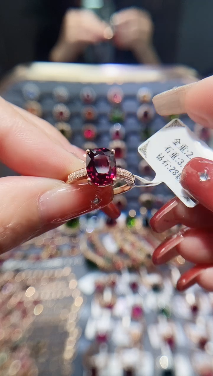 【闪购商品】碧玺戒指18K金镶嵌3.11.