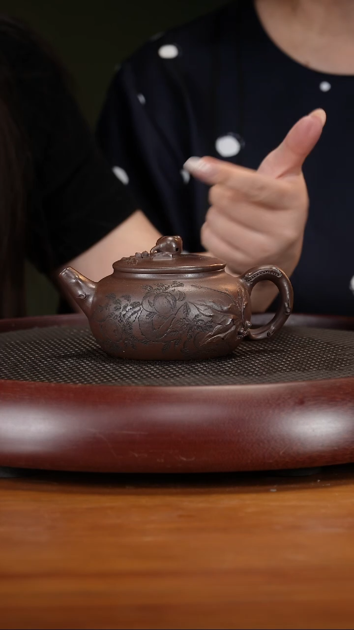 茶壶紫砂30ZXJ桃源 龙潭紫泥260cc