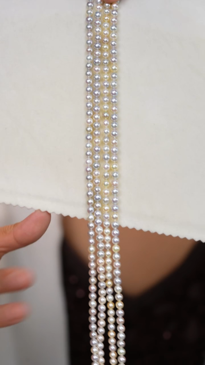 【闪购商品】海水珍珠项链银S925镶嵌Akoya5-6mm多样性发一