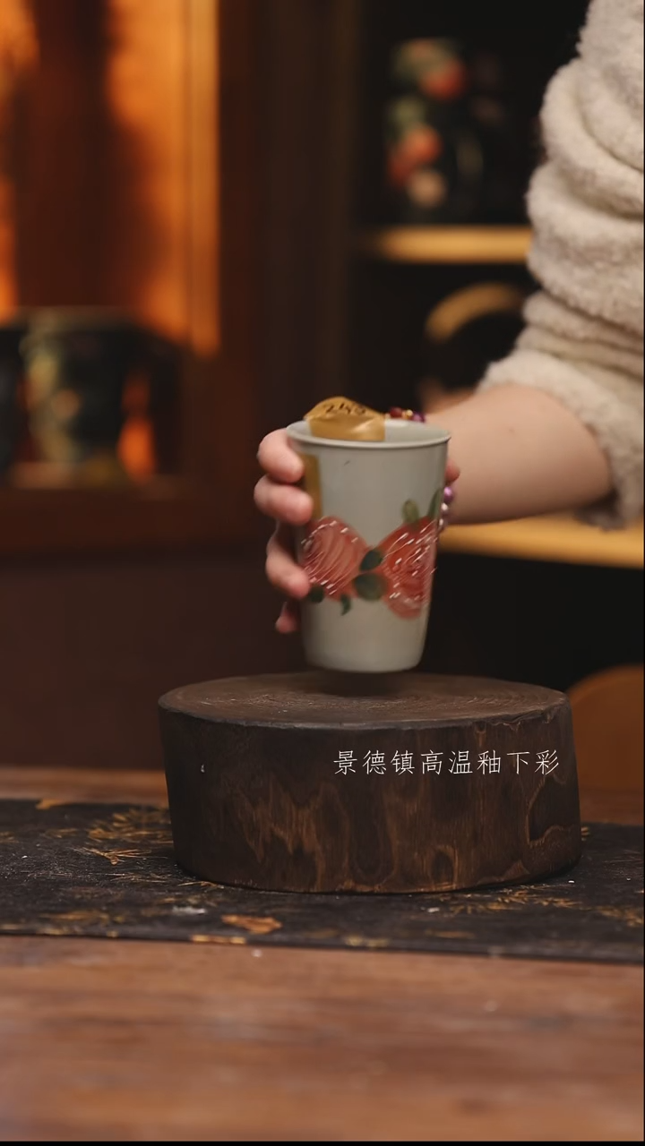 陶瓷景德镇高温釉下手绘陶瓷@L243@