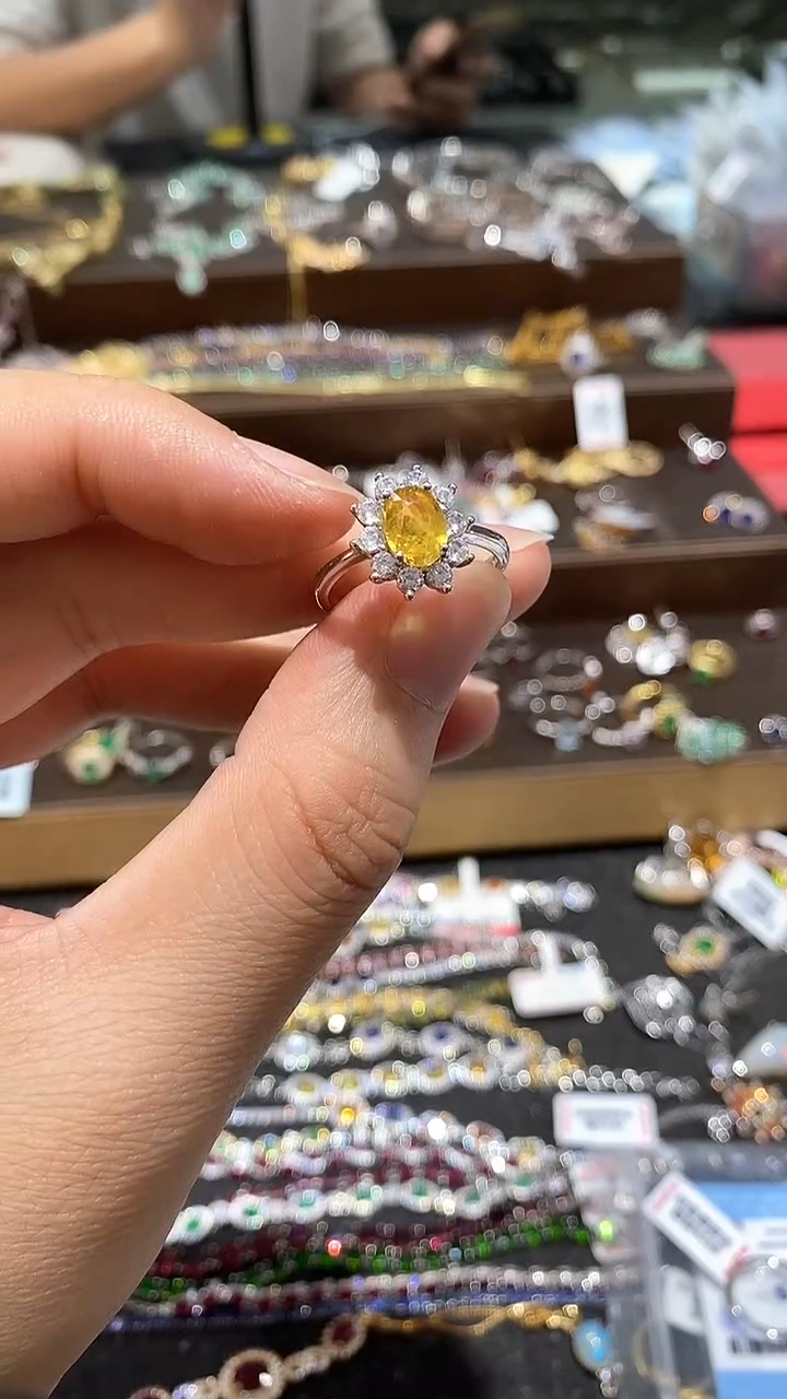 【闪购商品】蓝宝石戒指银S925镶嵌戒指