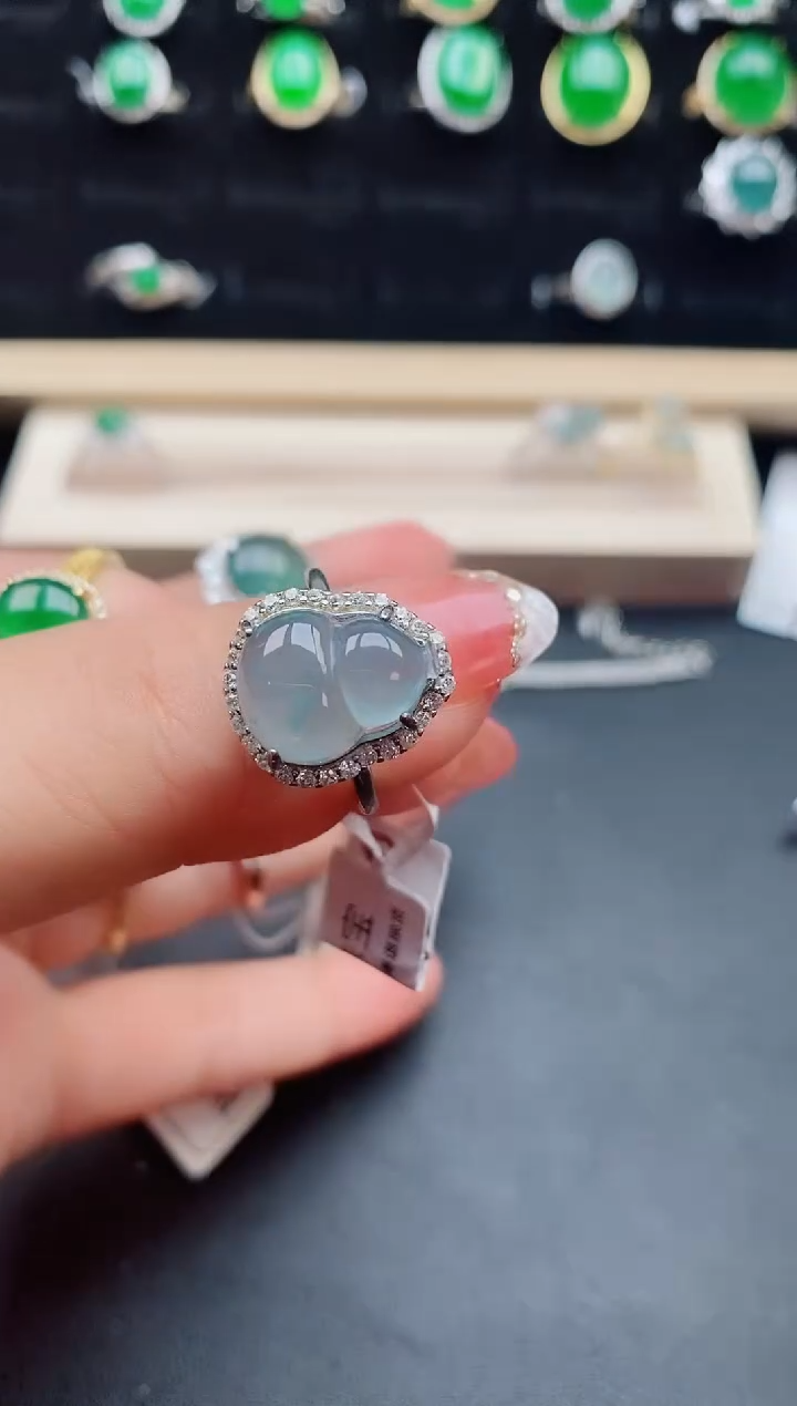 【闪购商品】翡翠戒指银S925镶嵌508000