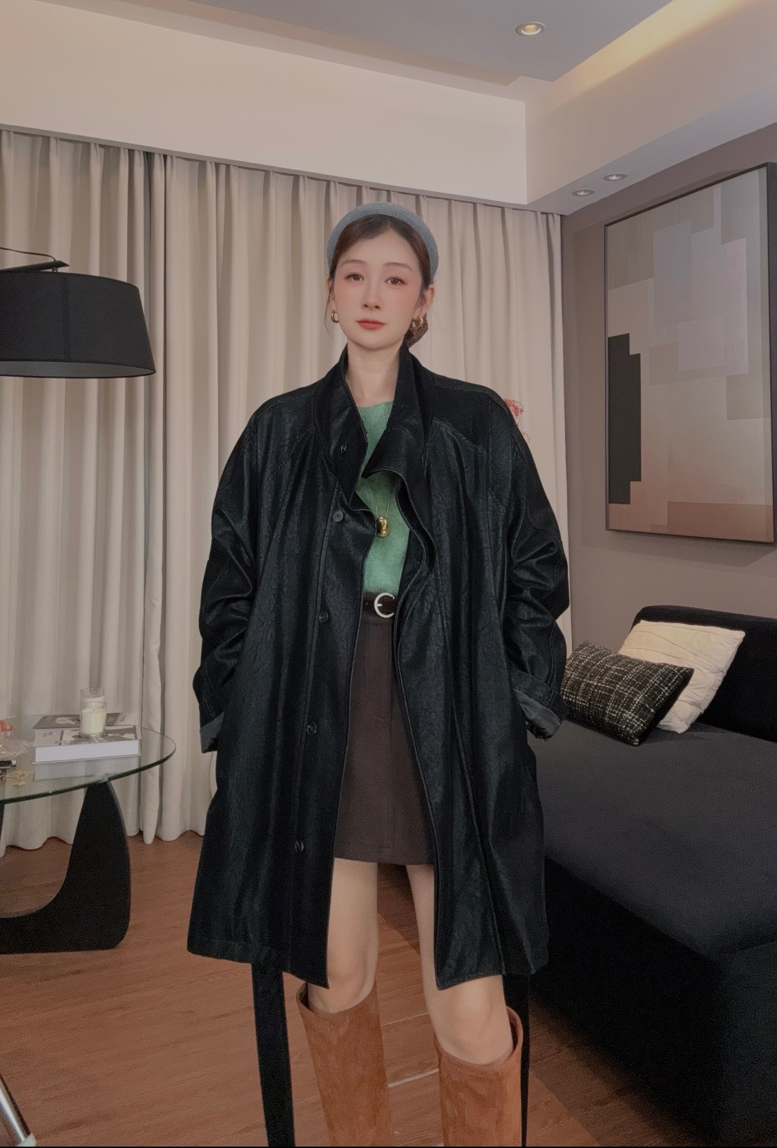 年终清仓 中长款皮衣气质百搭 【NO退NO换】