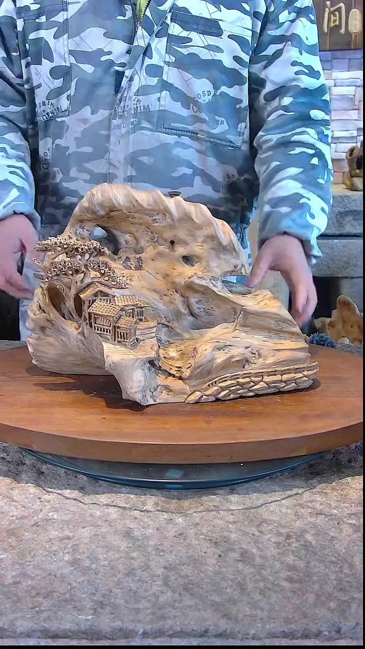 【闪购商品】木木雕黄楠木倒流香摆件