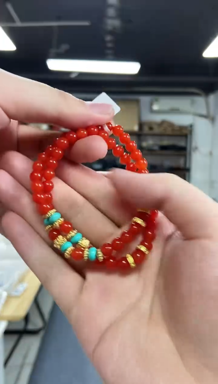 【闪购商品】南红玛瑙手串未镶嵌多样性发其一颜色微差