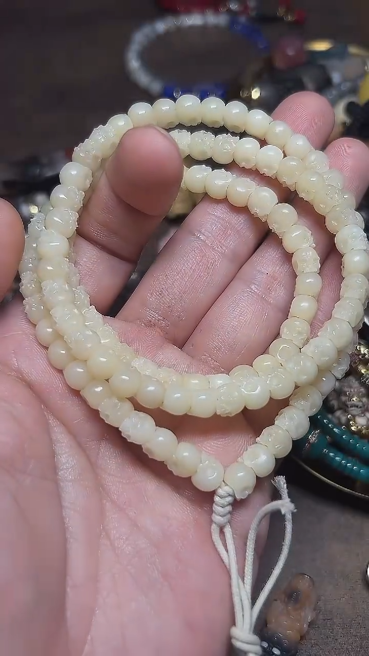 驼骨手串/手链半鄂骷髅长串110颗