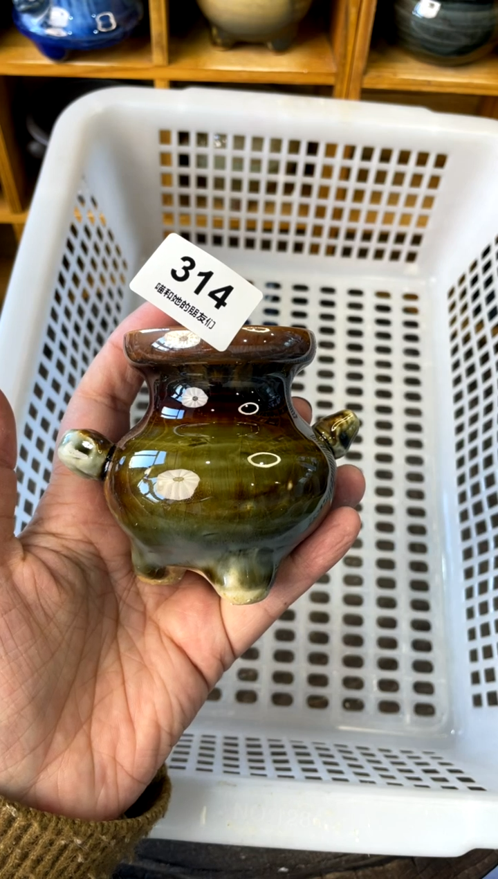 【闪购商品】陶314 内口4.5【喵喵团圆多肉盆】