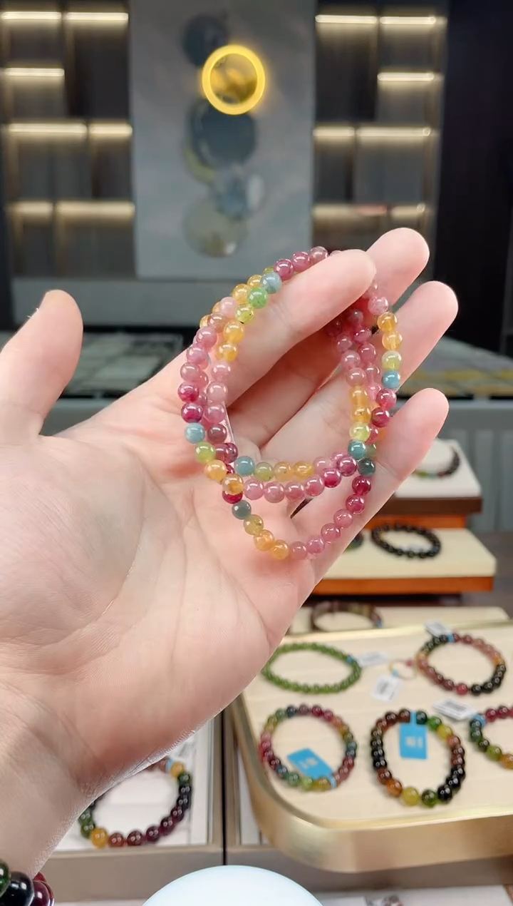 【闪购商品】碧玺三圈手串未镶嵌（多样性发一条）Y