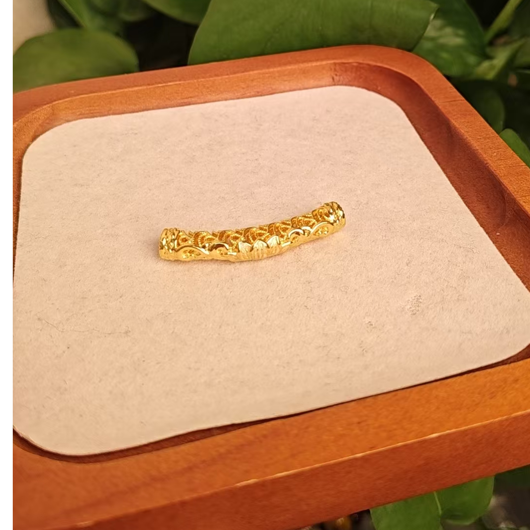足金999莲花弯管