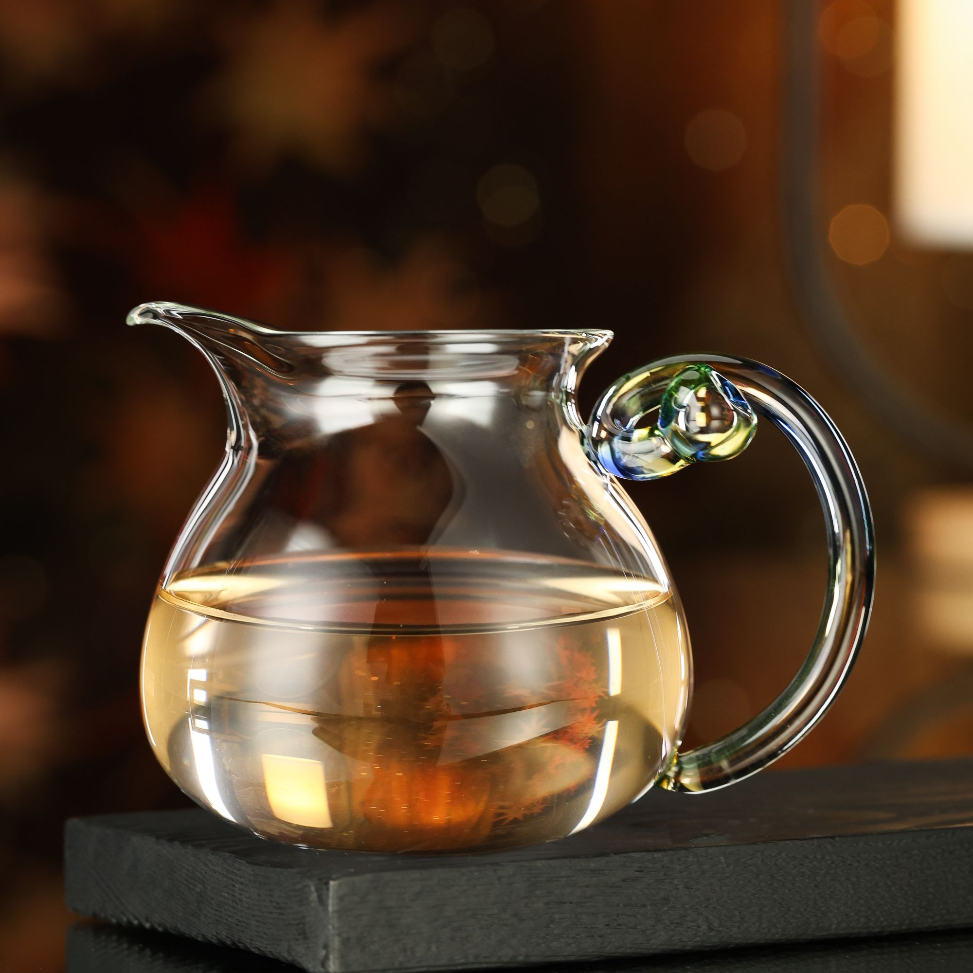 《岚酌专属》禾器浮莲茶海高硼硅玻璃公道杯高档和器功夫茶具