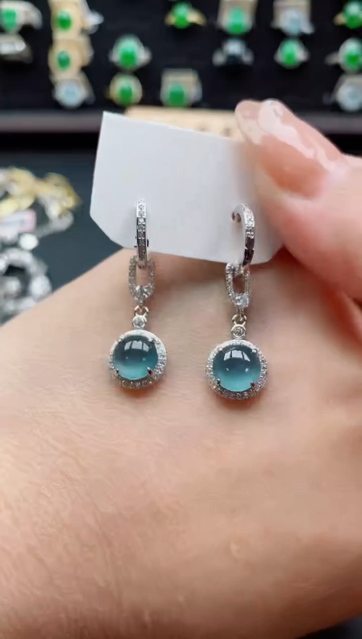 银S925镶嵌戒指翡翠1