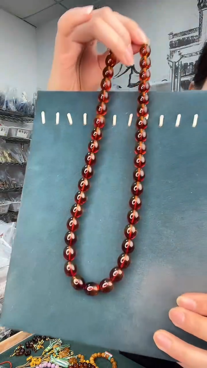 裸石琥珀未镶嵌瑞*A3034红蓝珀