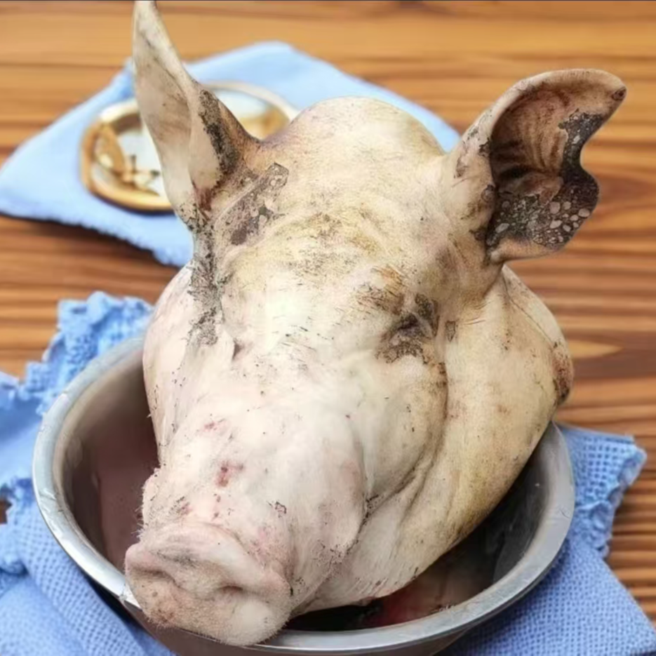 现称正宗跑山黑猪猪头