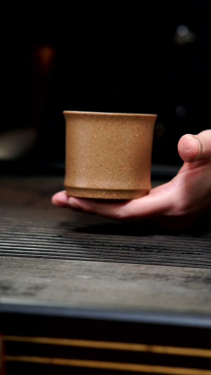 【闪购商品】紫砂茶壶04-葵黄段竹节杯150cc