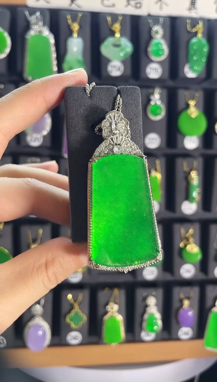 翡翠银S925镶嵌耳饰238...