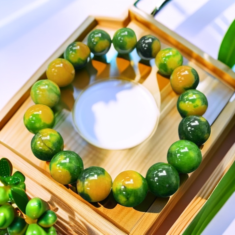 【大喜儿】孔雀绿苏12m手链-QW1123多样性发一