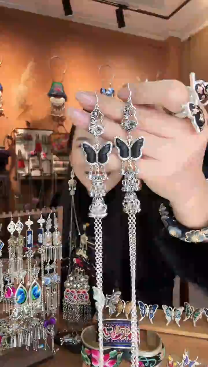 刺绣纯手工民族风耳环