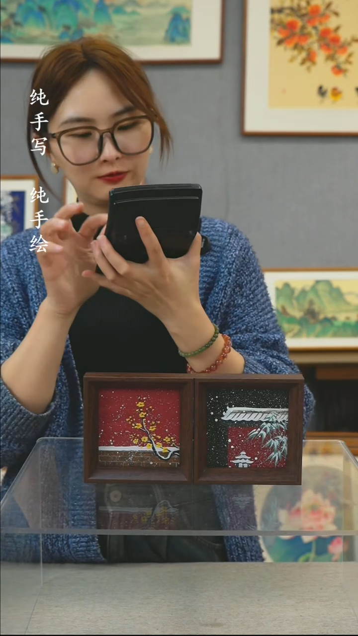 【闪购商品】国画5寸-小摆台作品-两个