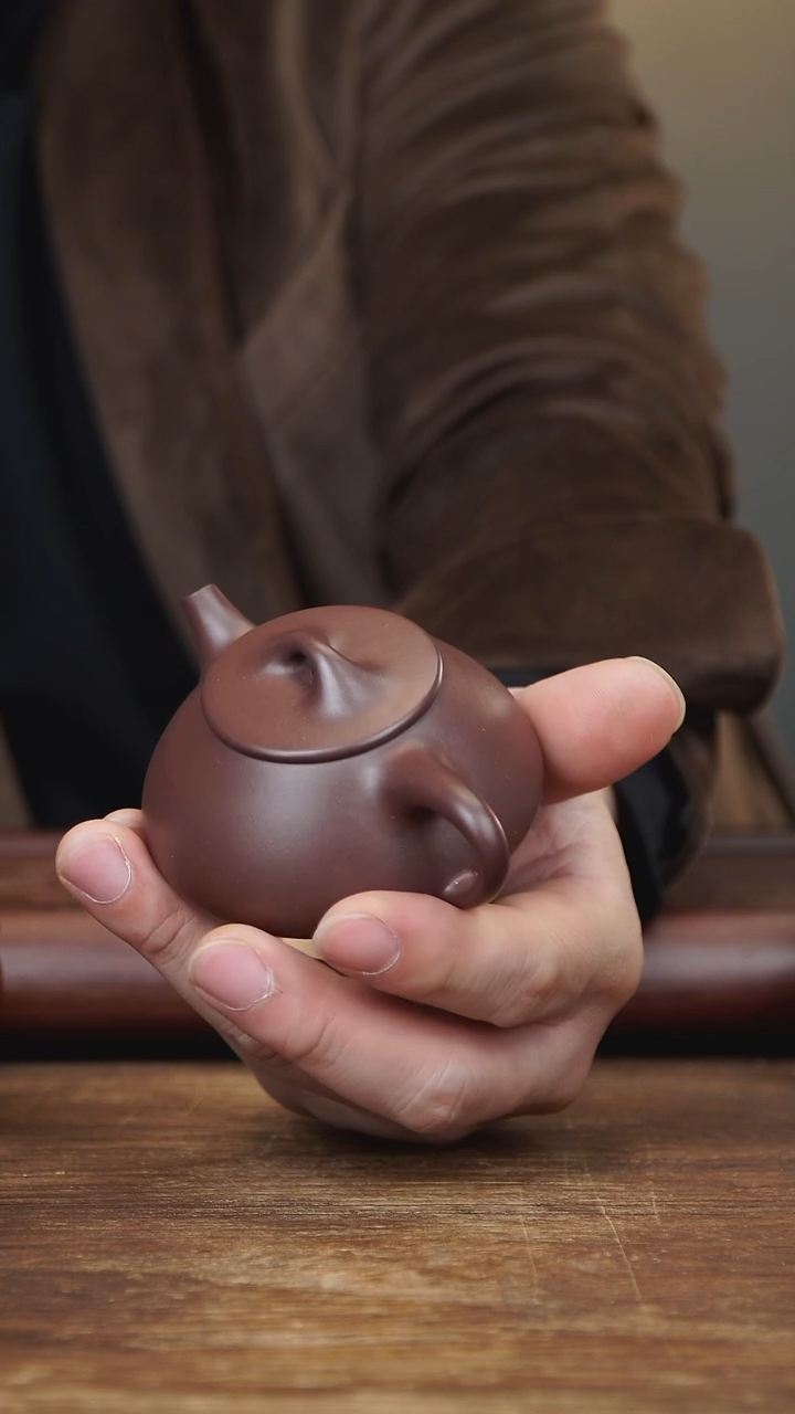 【闪购商品】紫砂茶壶100ml 景舟石瓢 家藏紫茄泥