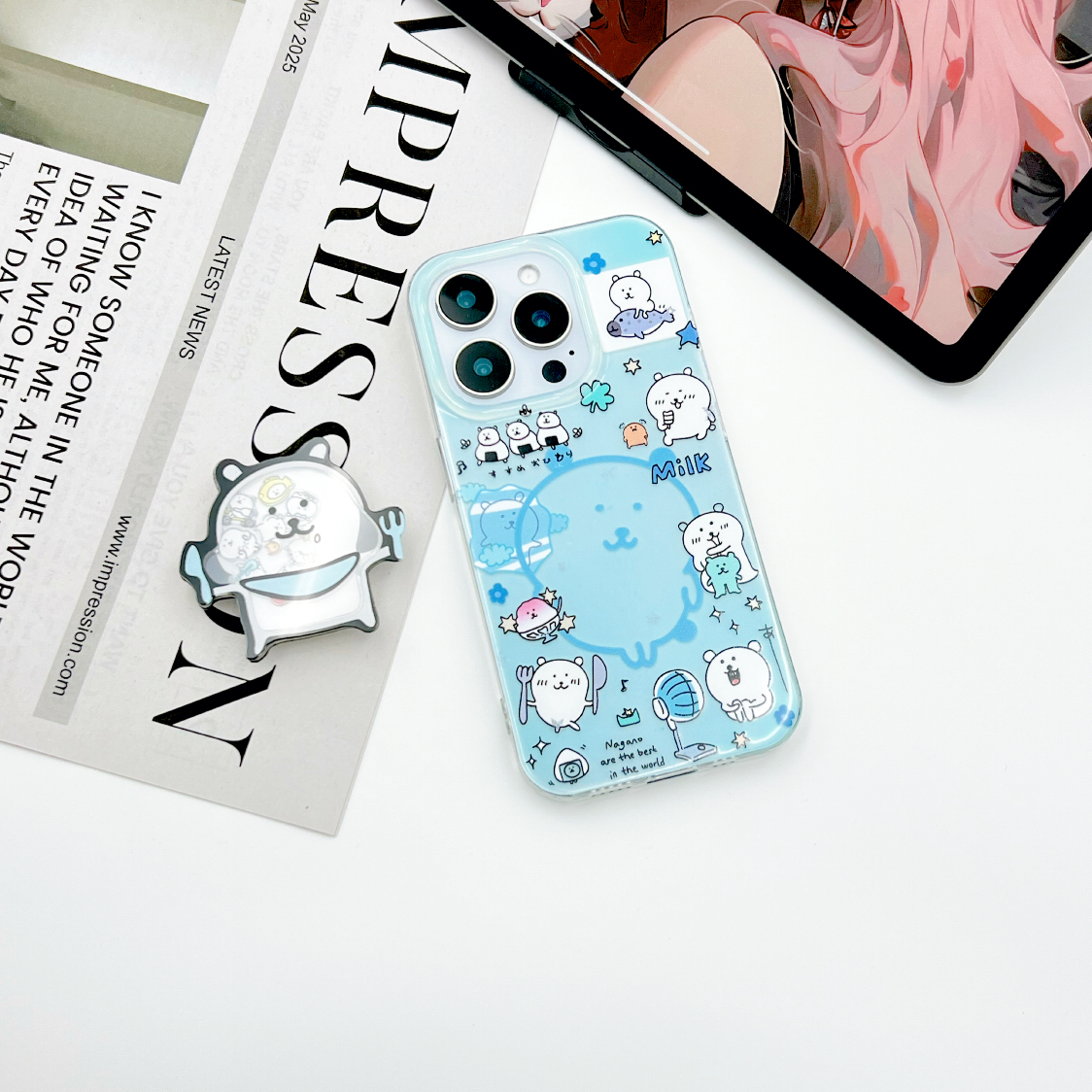 IMD手机壳可爱自嘲熊吹风扇适用苹果17iPhone16华为小米oppovivo