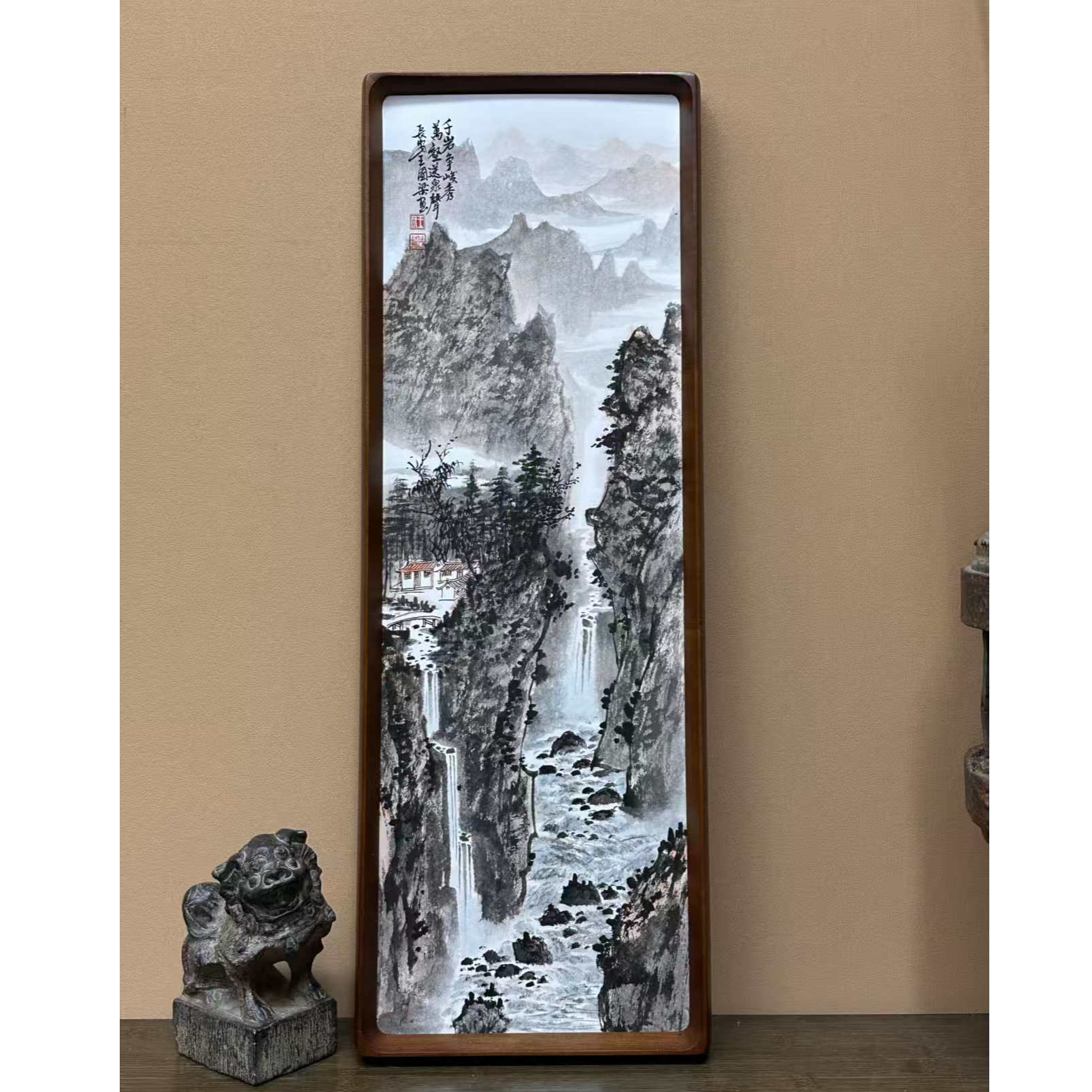 《千岩争俊秀》22×62山水装饰画