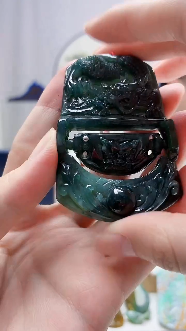 未镶嵌定制翡翠5060zm-毛货挂件60