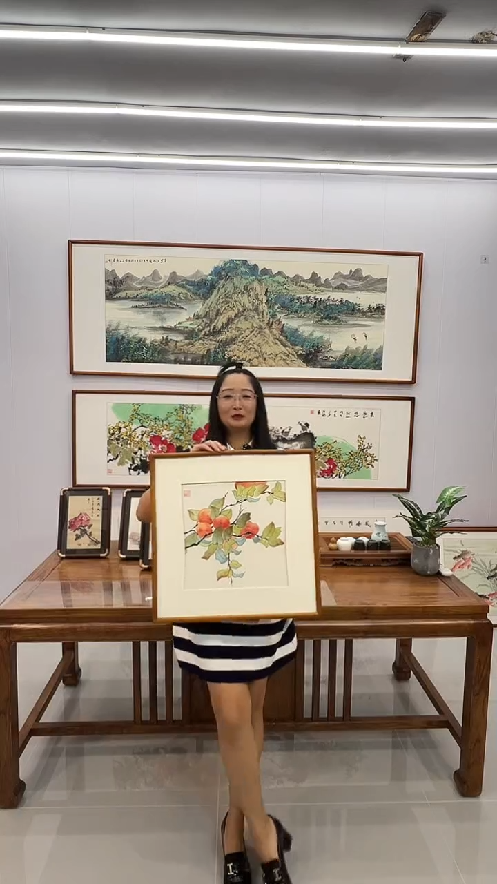国画青豆  50*50  事事如意