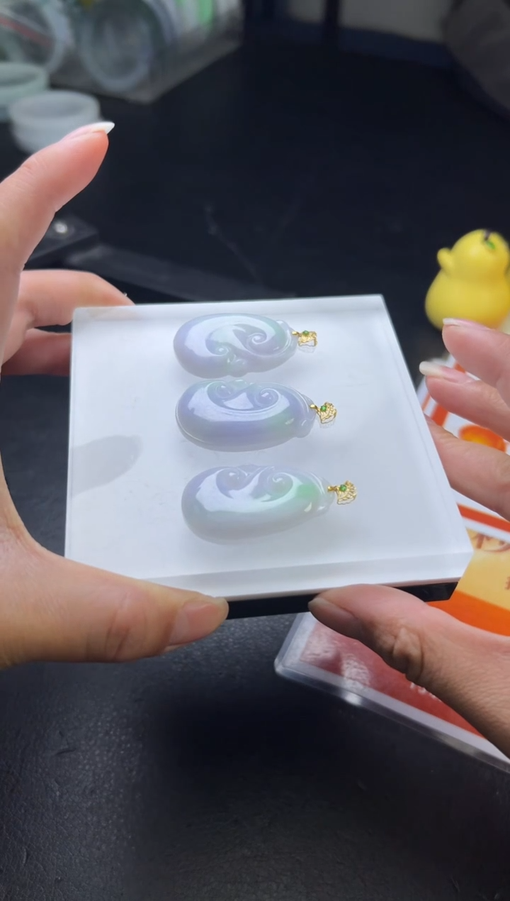 【闪购商品】翡翠挂件18K金镶嵌W001-PQGJ696-2多样性发一件