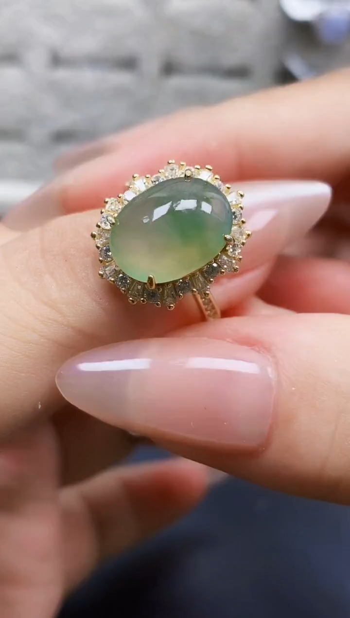 银S925镶嵌戒指翡翠2104