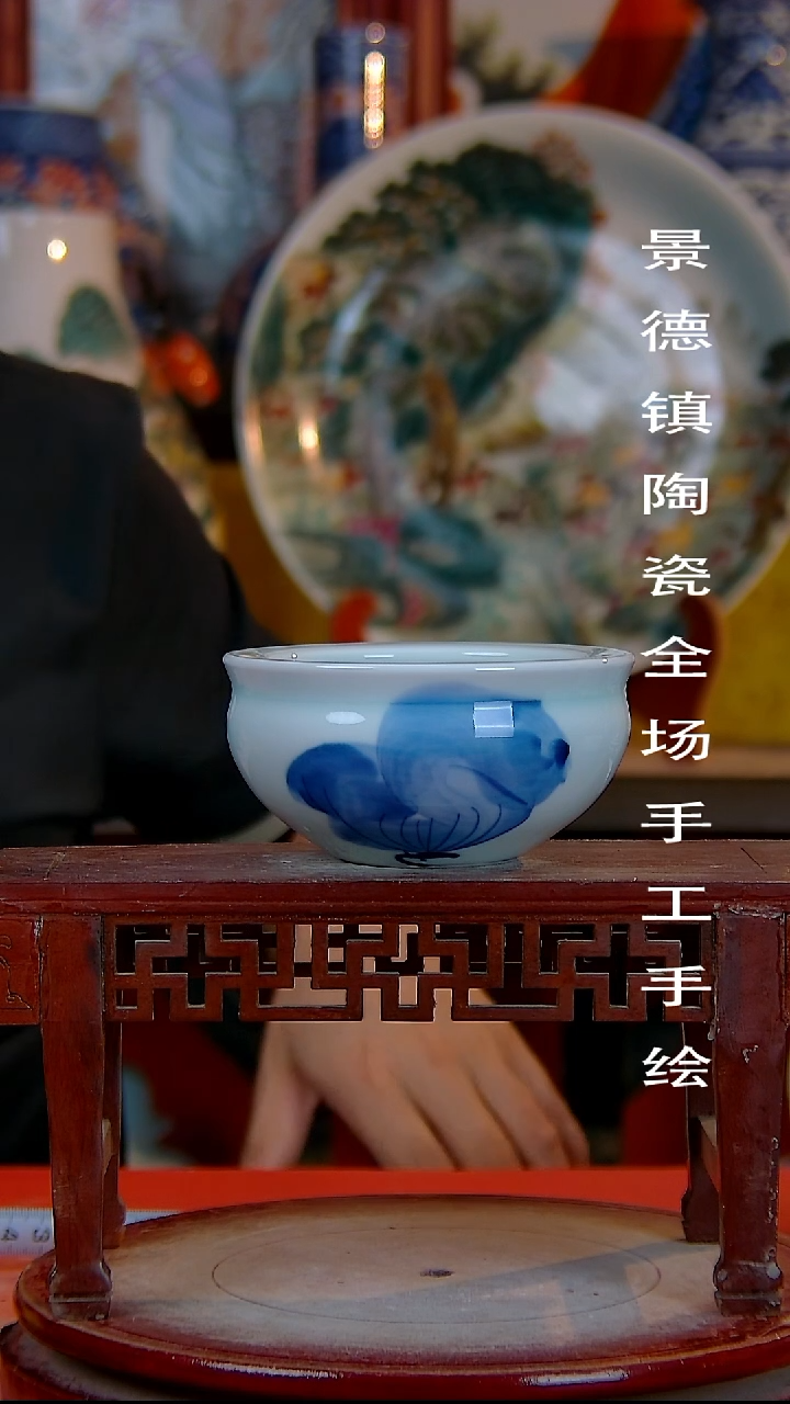 摆件手景德镇陶瓷 全场手工绘