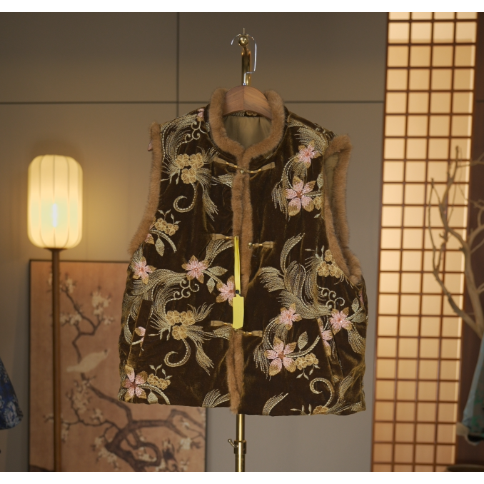 【云想佐老板-云起青峦】中式冬季马甲5059