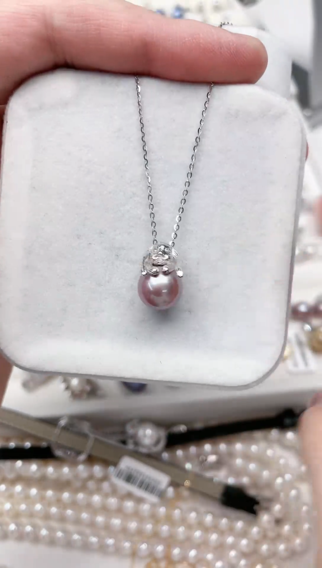 【闪购商品】淡水珍珠吊坠(不含链)银S925镶嵌吊坠