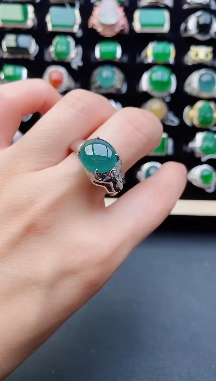 【闪购商品】翡翠戒指银S925镶嵌1111111111