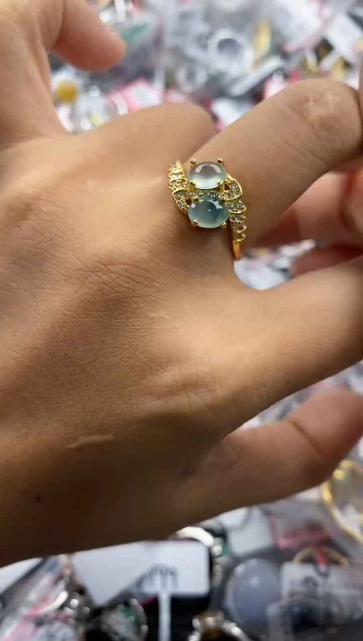 银S925镶嵌戒指翡翠?****.444               9