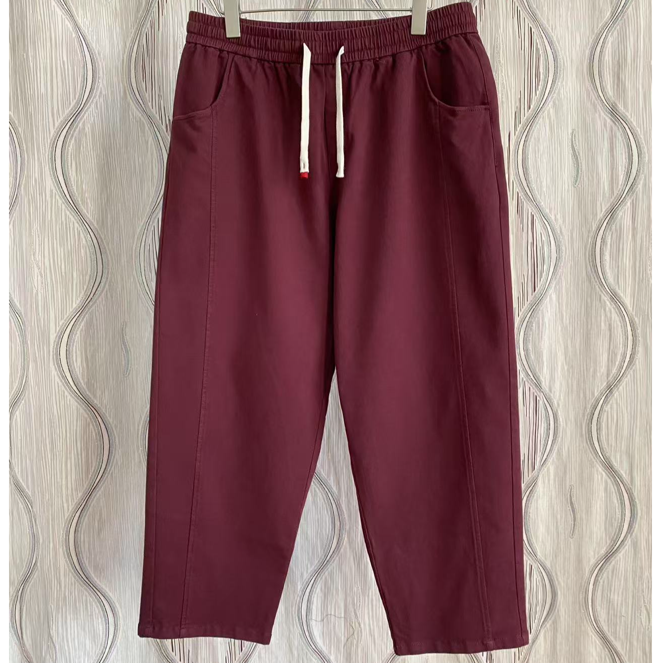 (N0)胖人坊大码女装哈伦水洗裤01314 衣长91