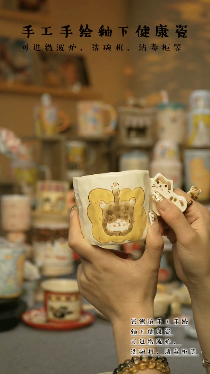 【闪购商品】杯景德镇高温釉下彩陶瓷&A764