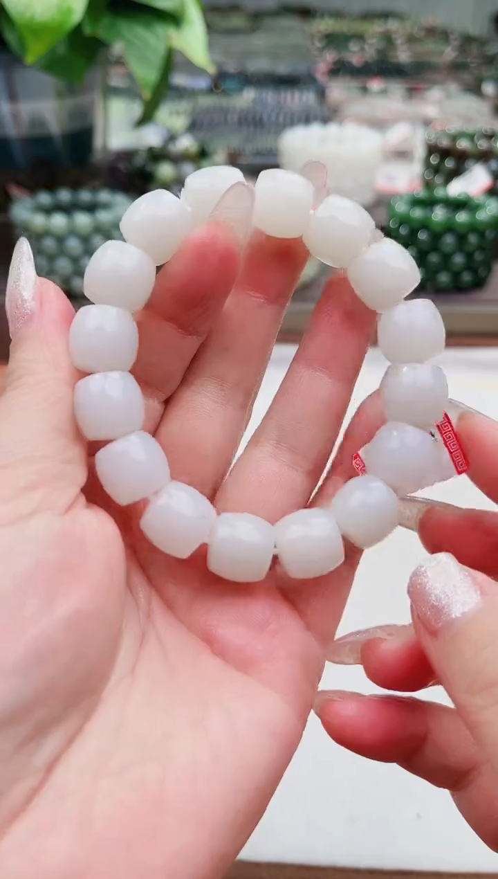 和田玉未镶嵌手串纯天然和田玉新疆黑山14