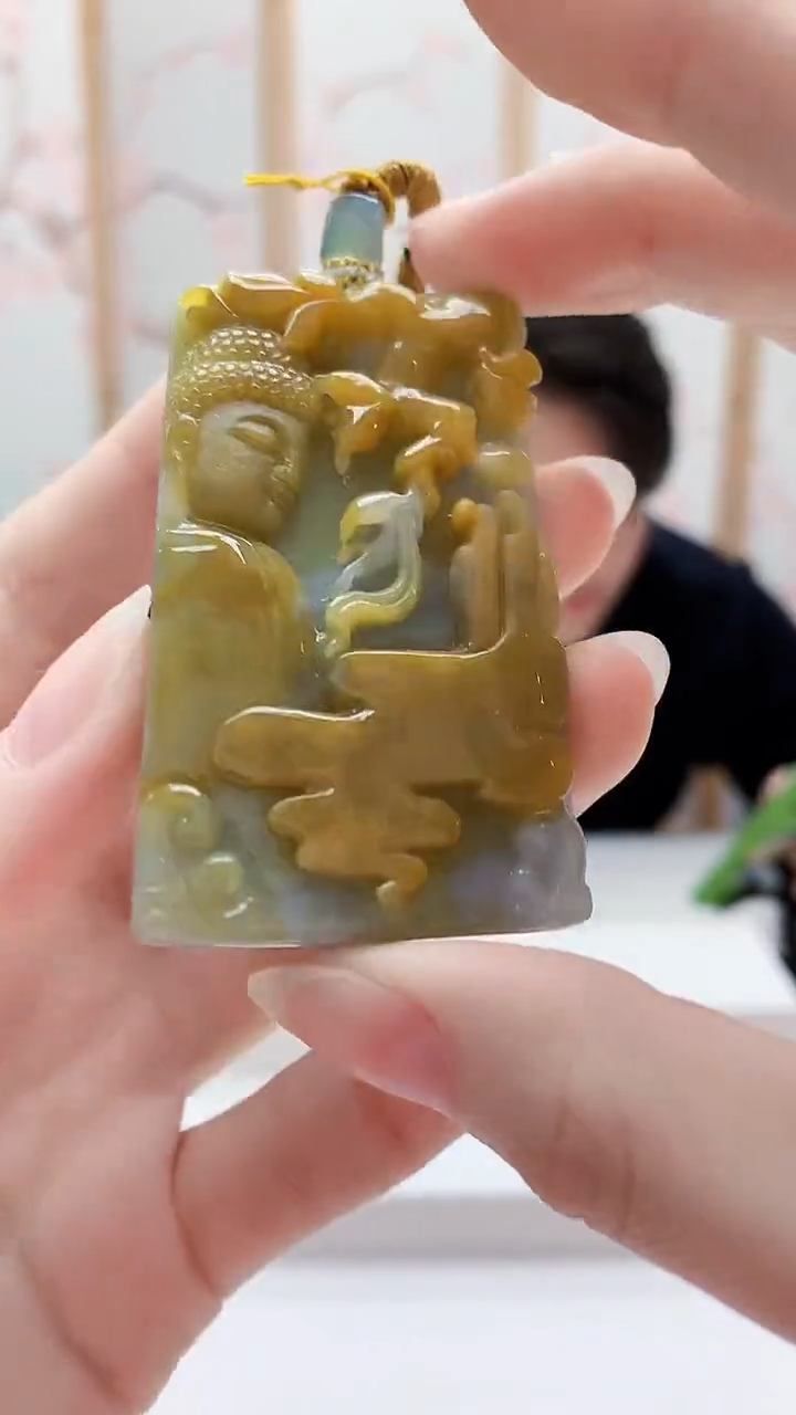 未镶嵌定制翡翠5060ry-毛货挂件82