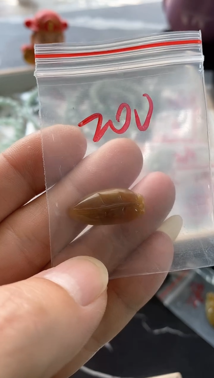 颈饰银S925镶嵌翡翠晶*7天然缅甸翡翠A货2单