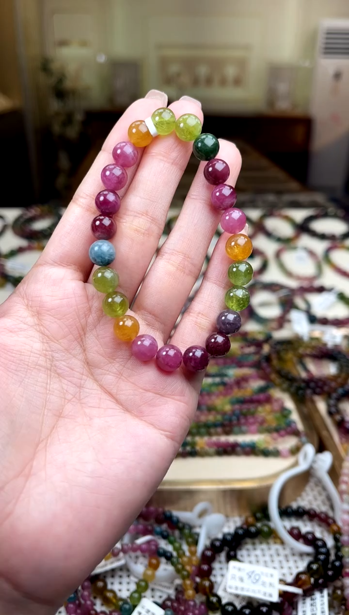 【闪购商品】/未镶嵌碧玺8mm+碧玺单圈多样性发货