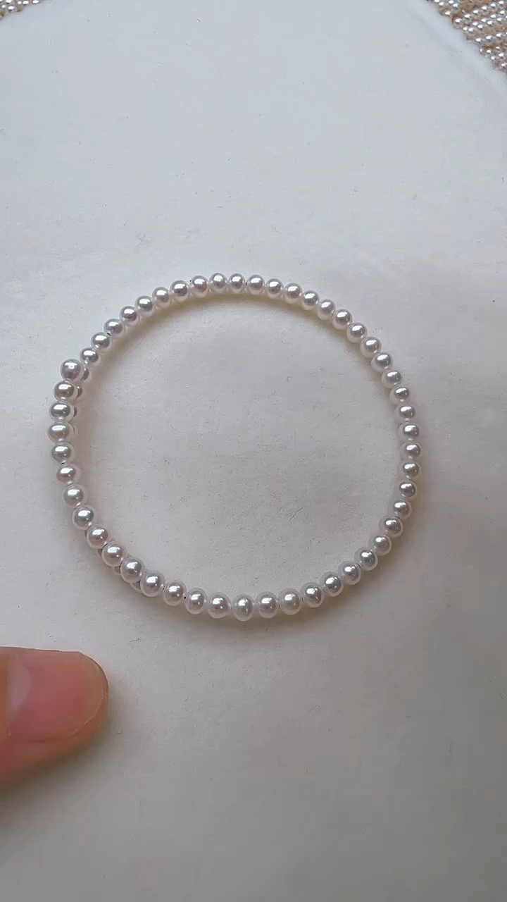 淡水珍珠手镯未镶嵌小米手镯