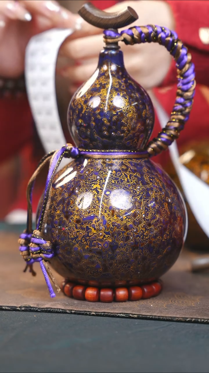 【闪购商品】WX367漆艺酒葫芦不包手串及旋转底座