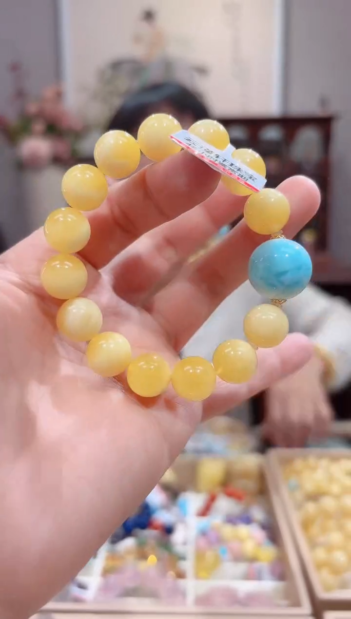 【闪购商品】蜜蜡手串未镶嵌设计款珠串12.5