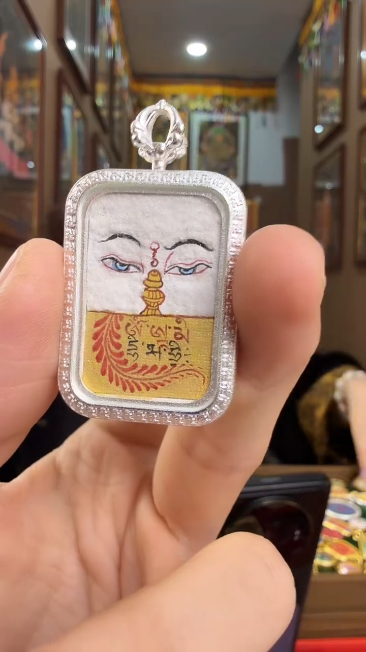 吊坠金刚萨埵-热贡纯手绘唐卡