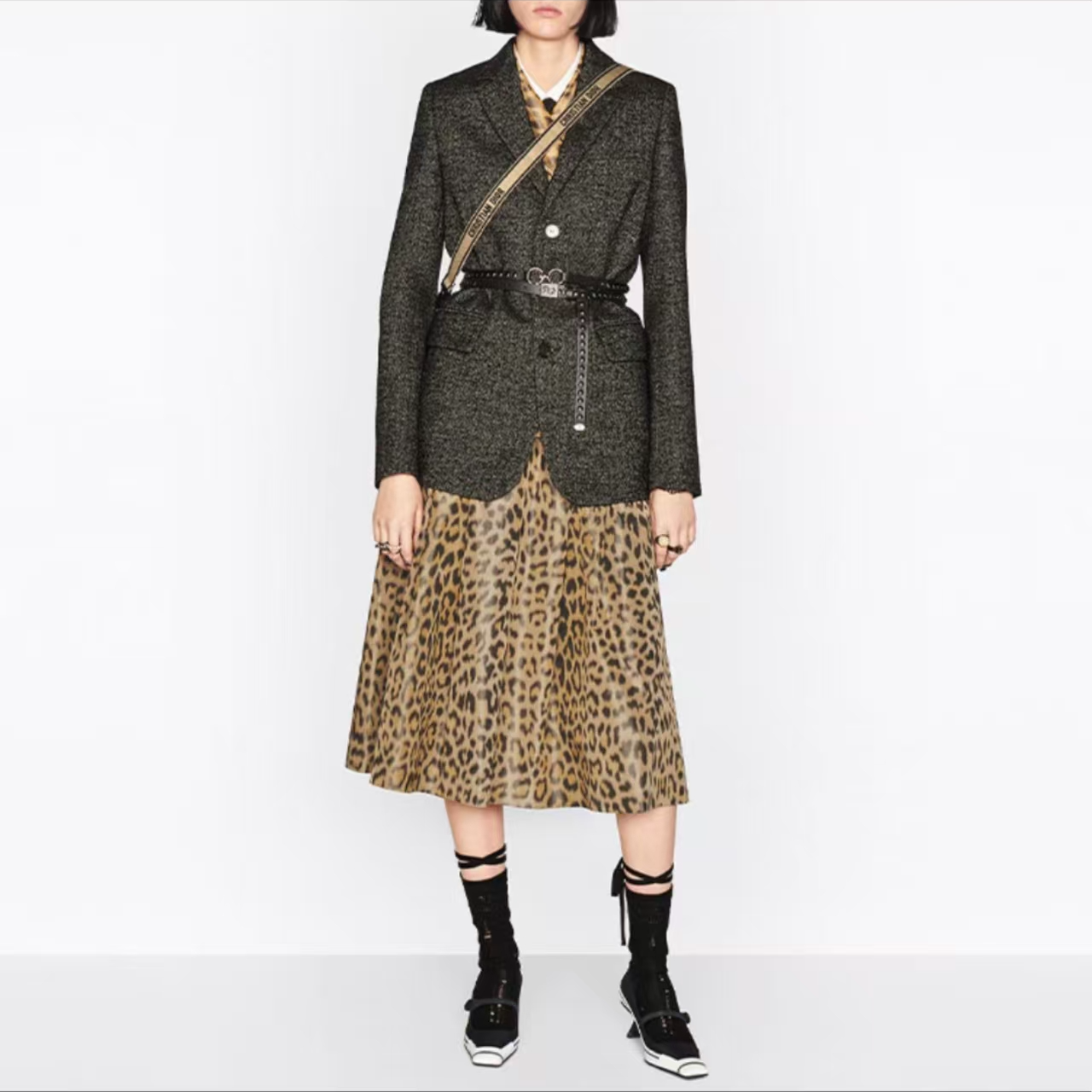 99新 DIOR/迪奥 迪奥DIOR豹纹长裙外套女装/ll85