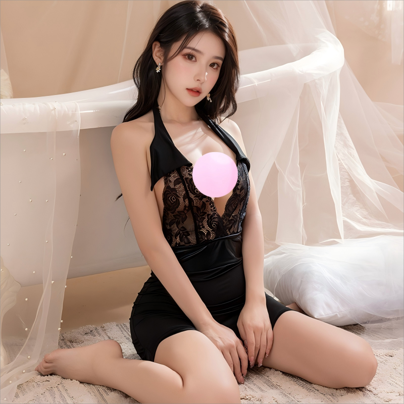 【秘欲】包臀蕾丝秘书套睡裙  1042